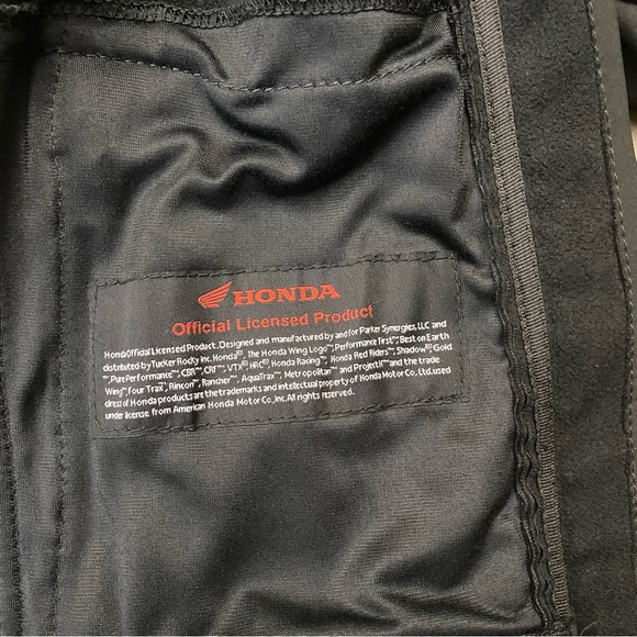 Honda Padded Riding Jacket Size Small Black Grey - Picture 13 of 14